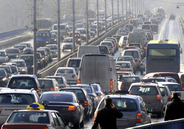 Stau auf der Autobahn