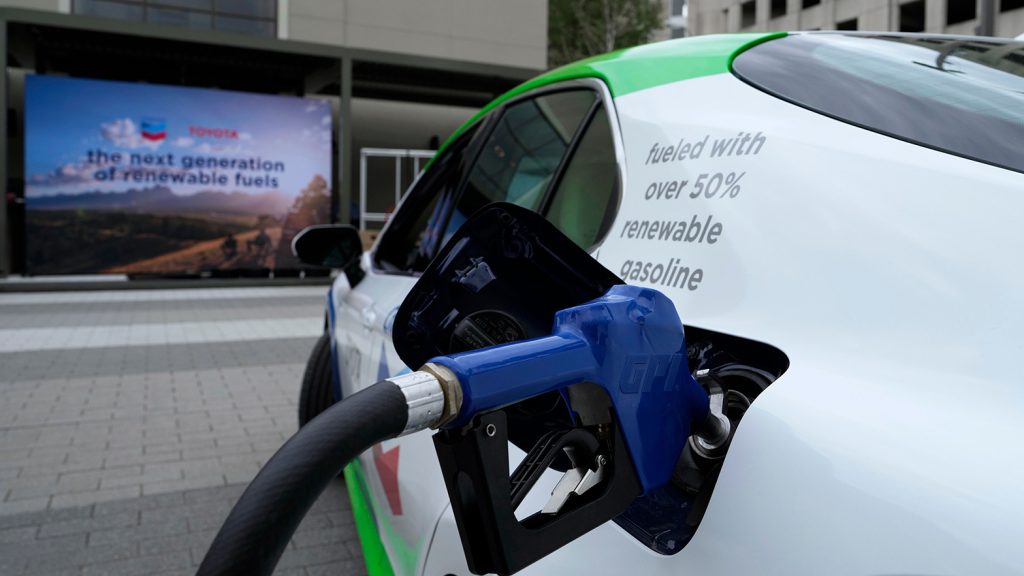 Car being tanked with E 15 Ethanol blended gasoline